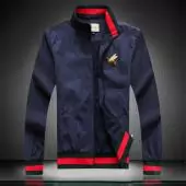 chaqueta gucci jacket homme 2020 embroidery bee blue